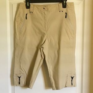 Jamie Saddock Tan Golf Shorts Ladies Capris 12